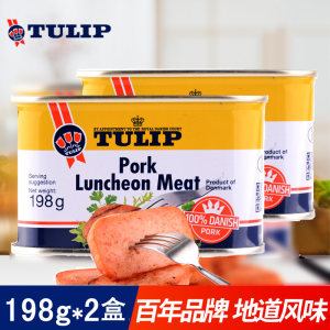 丹麦皇家认证 Tulip 郁金香 经典午餐肉罐头 198g*4罐