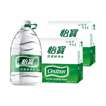 C'estbon 怡宝 饮用纯净水 4.5L*4支/箱*2箱