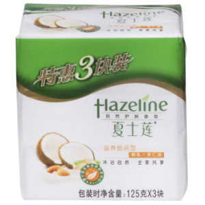 PLUS会员：Hazeline 夏士莲 滋养倍润香皂 125g*3